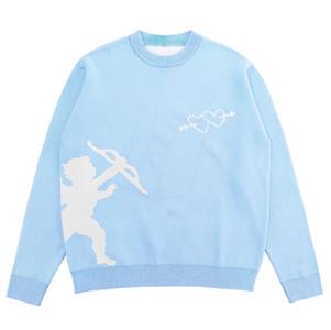 Crew Neck Casual Design Knitwear Men Sweater Jacquard Pattern Pullover Knit Jumper Autumn Knitted Sweater